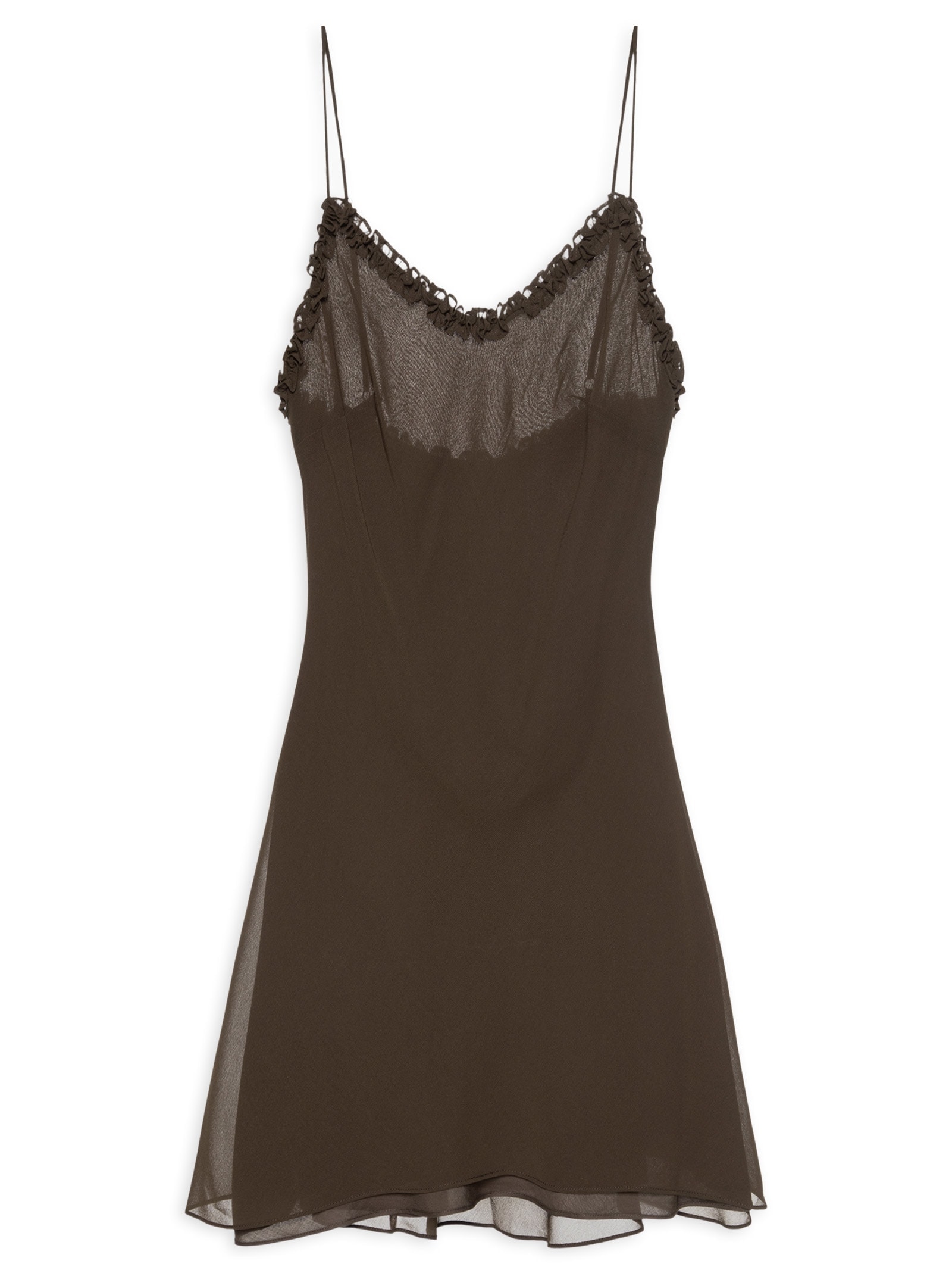 Vestido Alcinha Curto – Marrom Farm