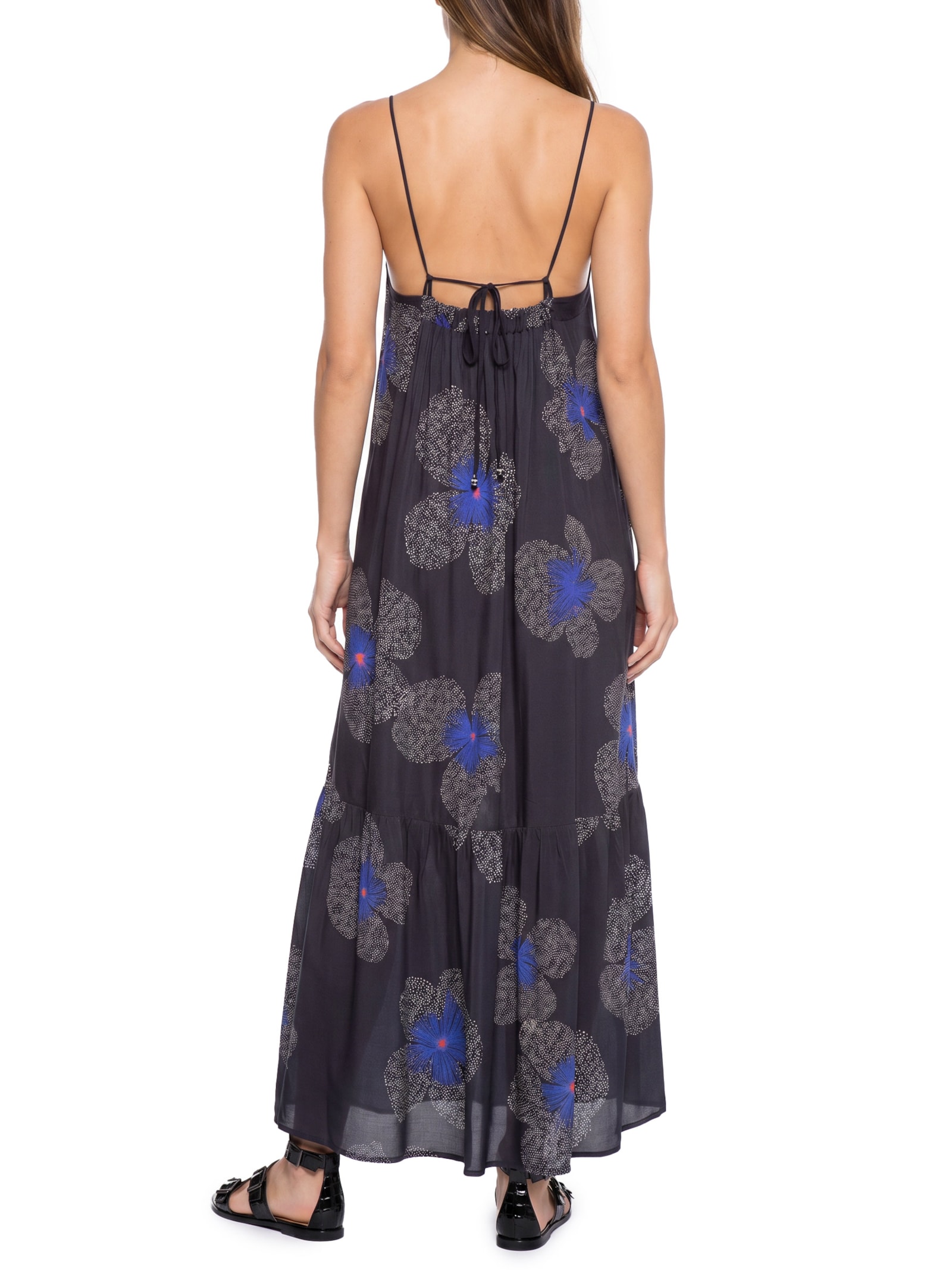 Vestido Alcinha Estampa Floral Yaya Preto Cantão