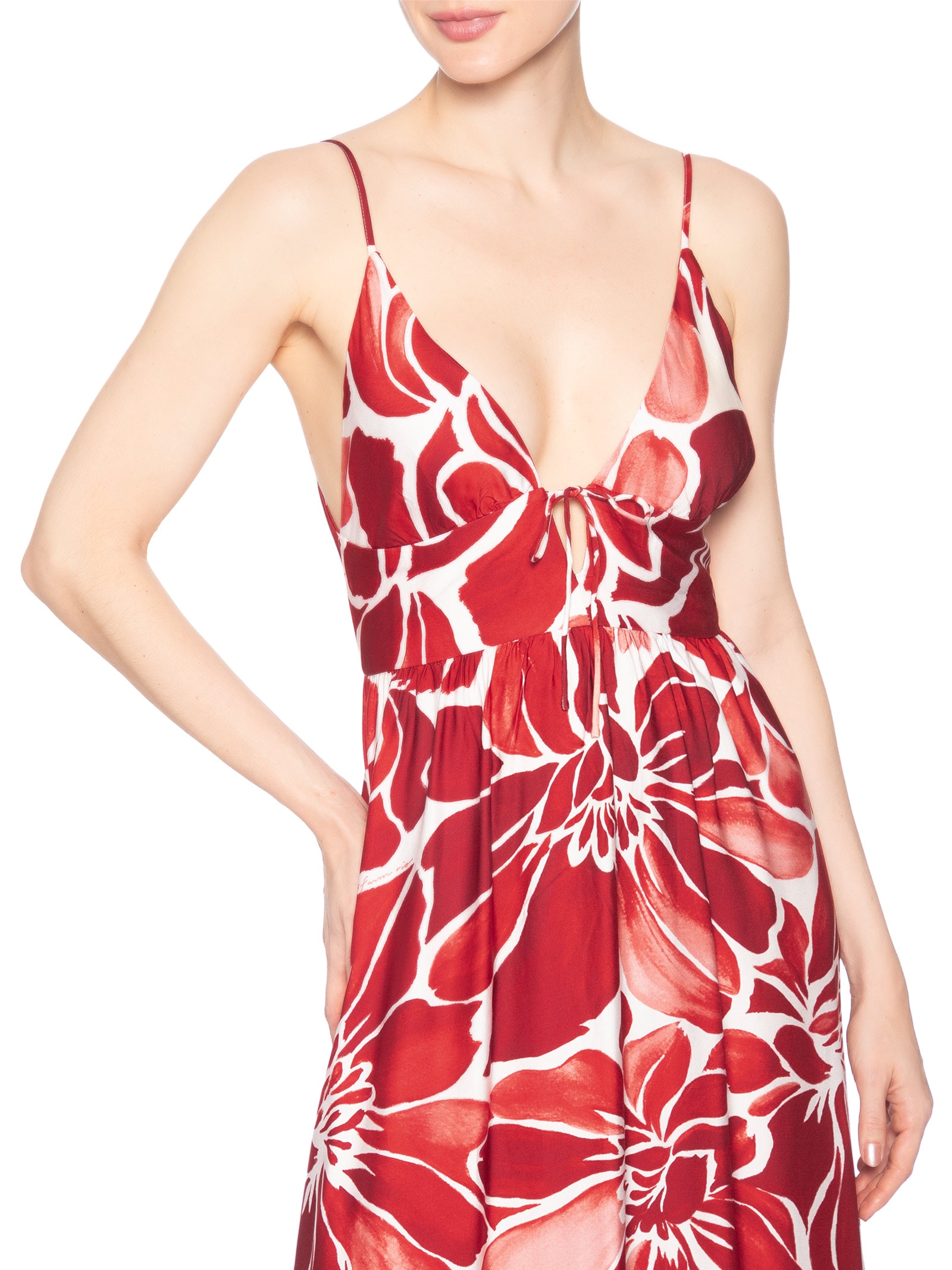 Vestido Alcinha Jardim de Amora – Vermelho Farm