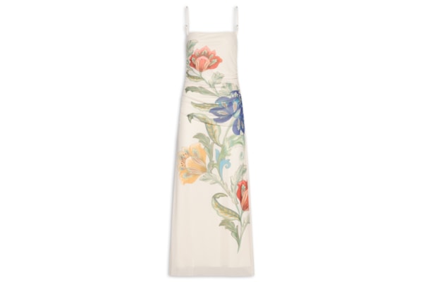 Vestido Alcinha Tule Floral Maite – Branco