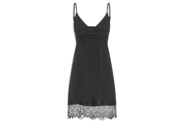 Vestido Alcinha Viscose Textura - Preto