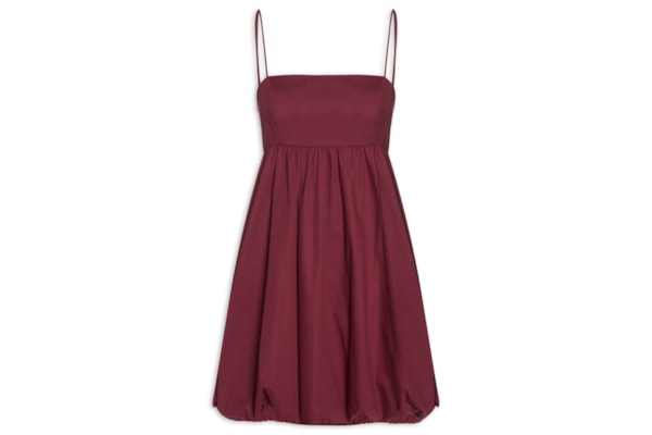 Vestido Algodão Balonê - Vermelho