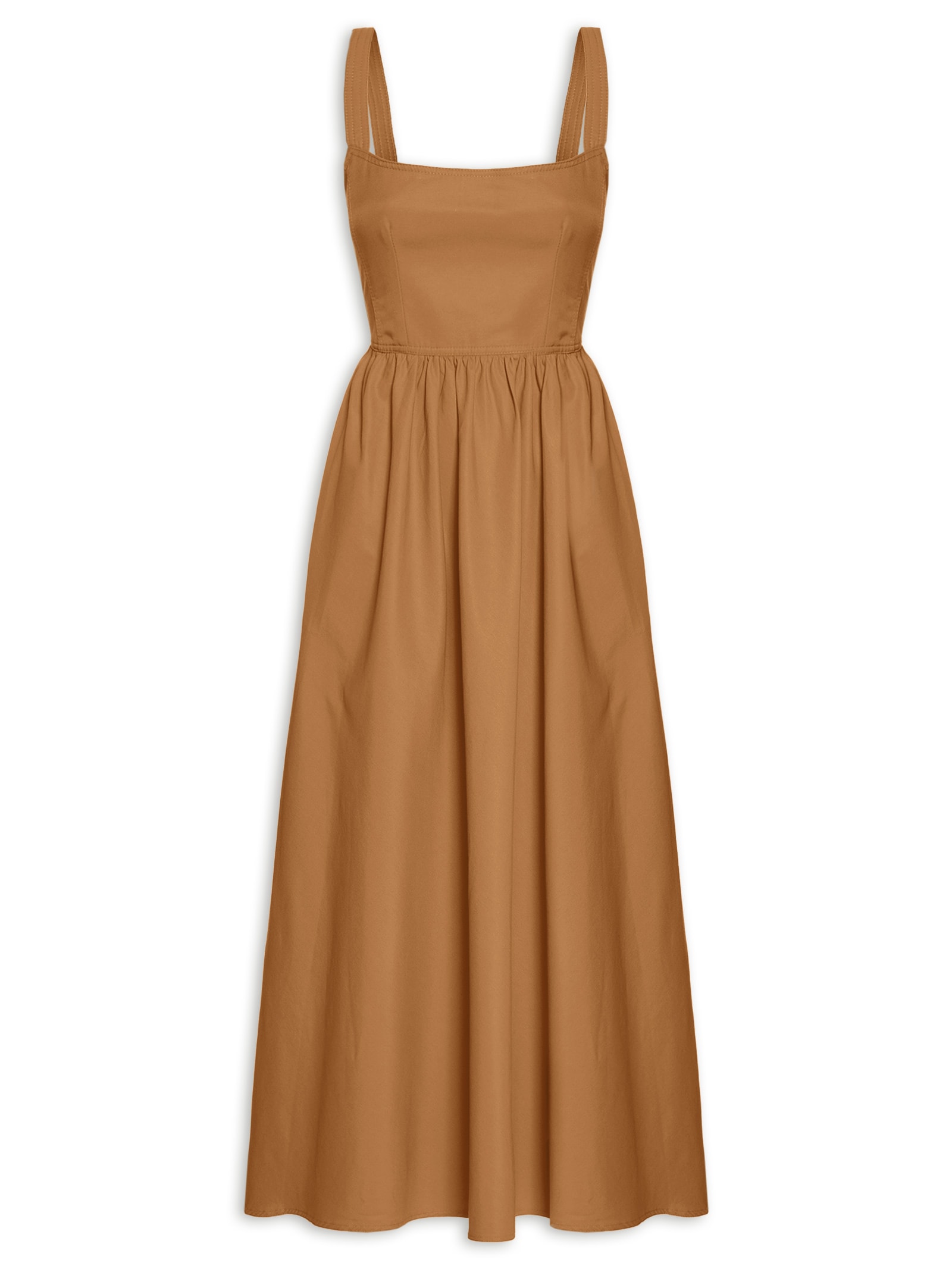 Vestido Algodão Gengibre Marrom Animale