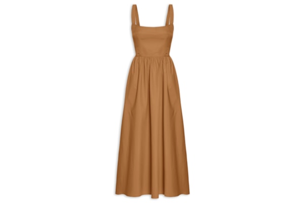Vestido Algodão Gengibre - Marrom