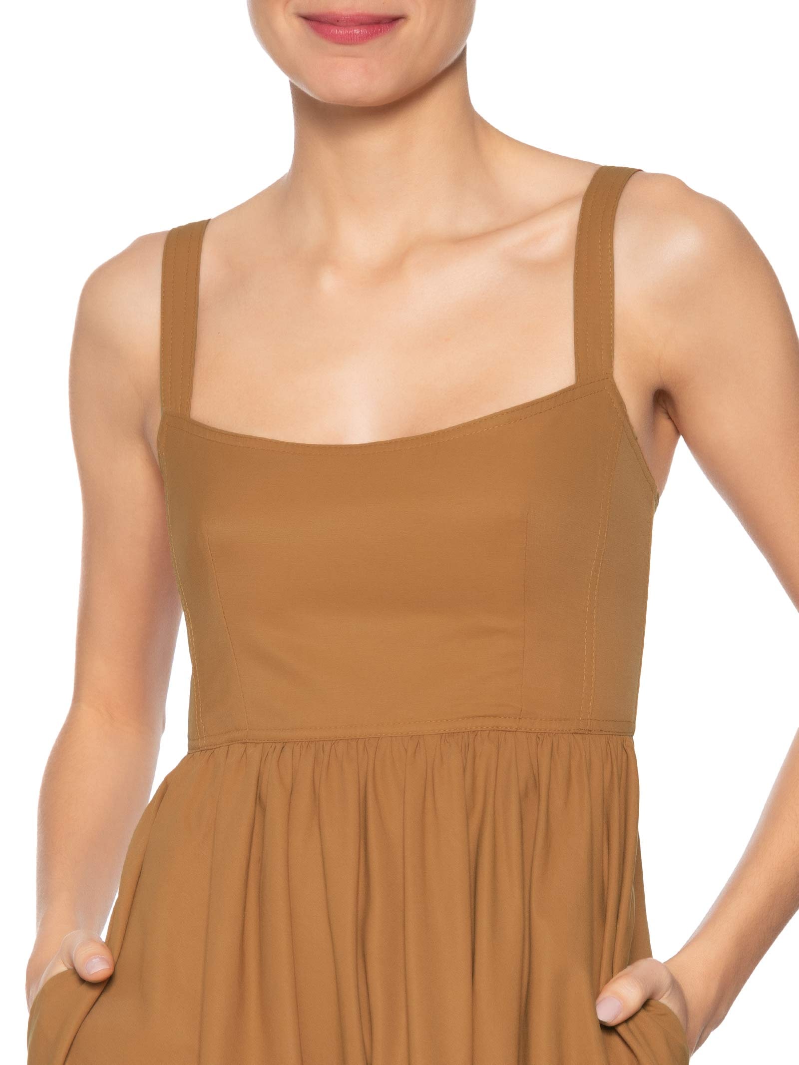 Vestido Algodão Gengibre Marrom Animale