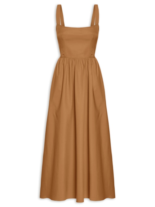 Vestido Algodão Gengibre – Marrom