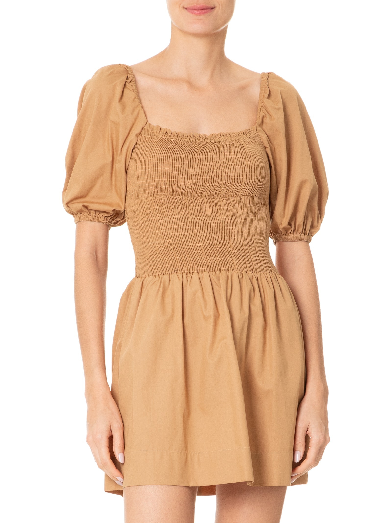 Vestido Algodão Lastex Bege Dress To