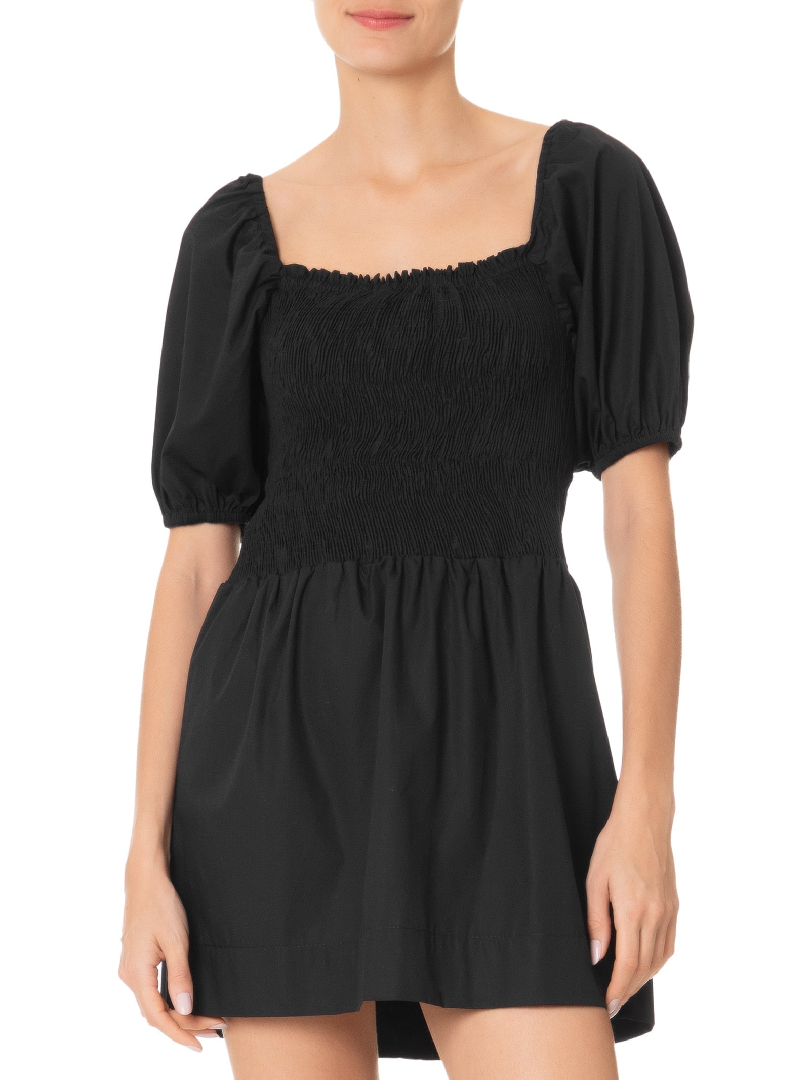 Vestido Algodão Lastex Preto Dress To