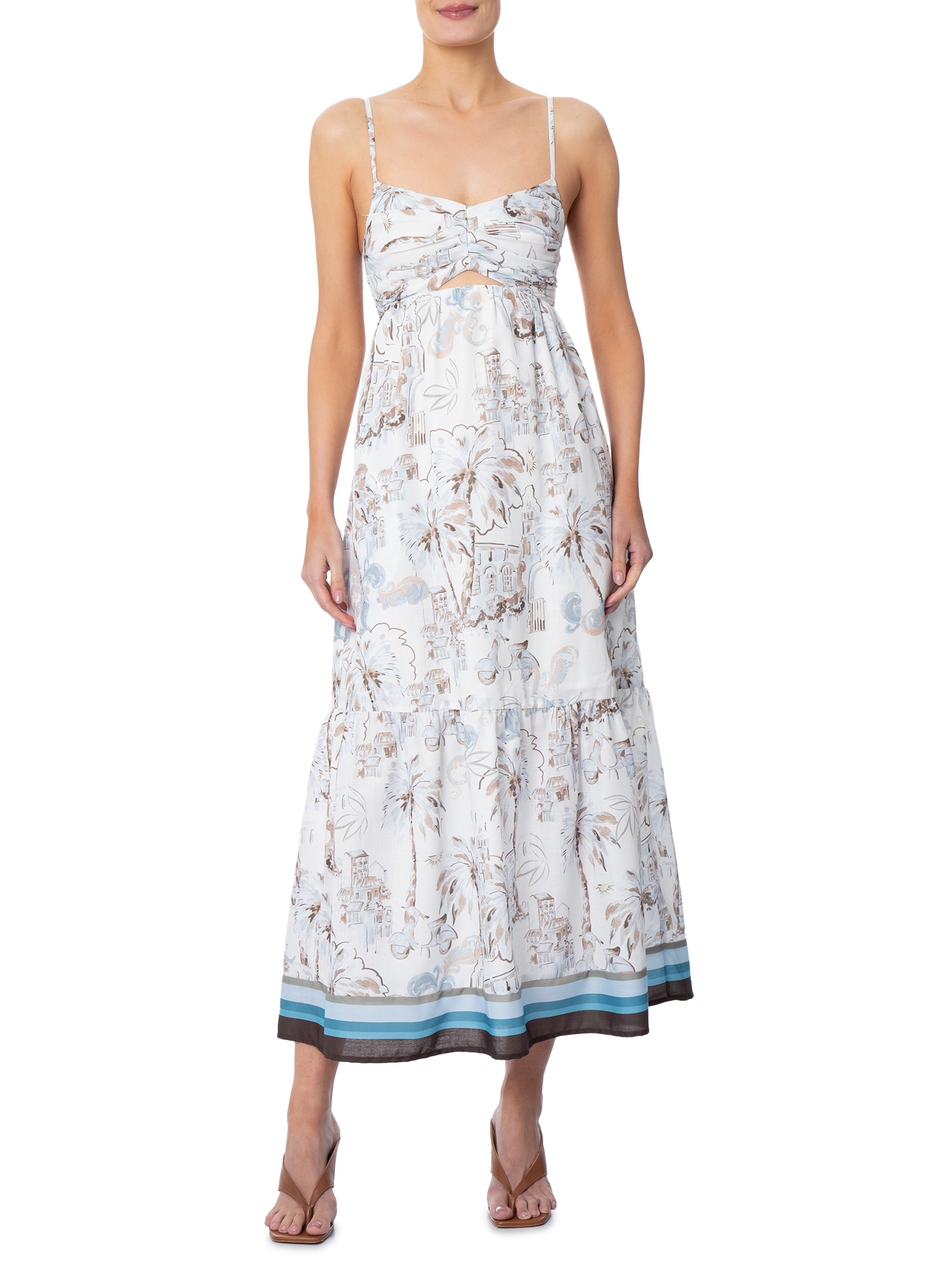 Vestido Alice Pregas Azul Le Lis