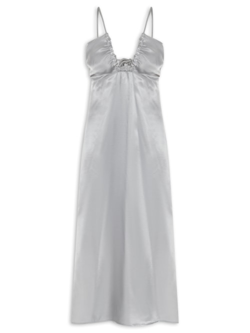 Vestido Amarração - Cinza