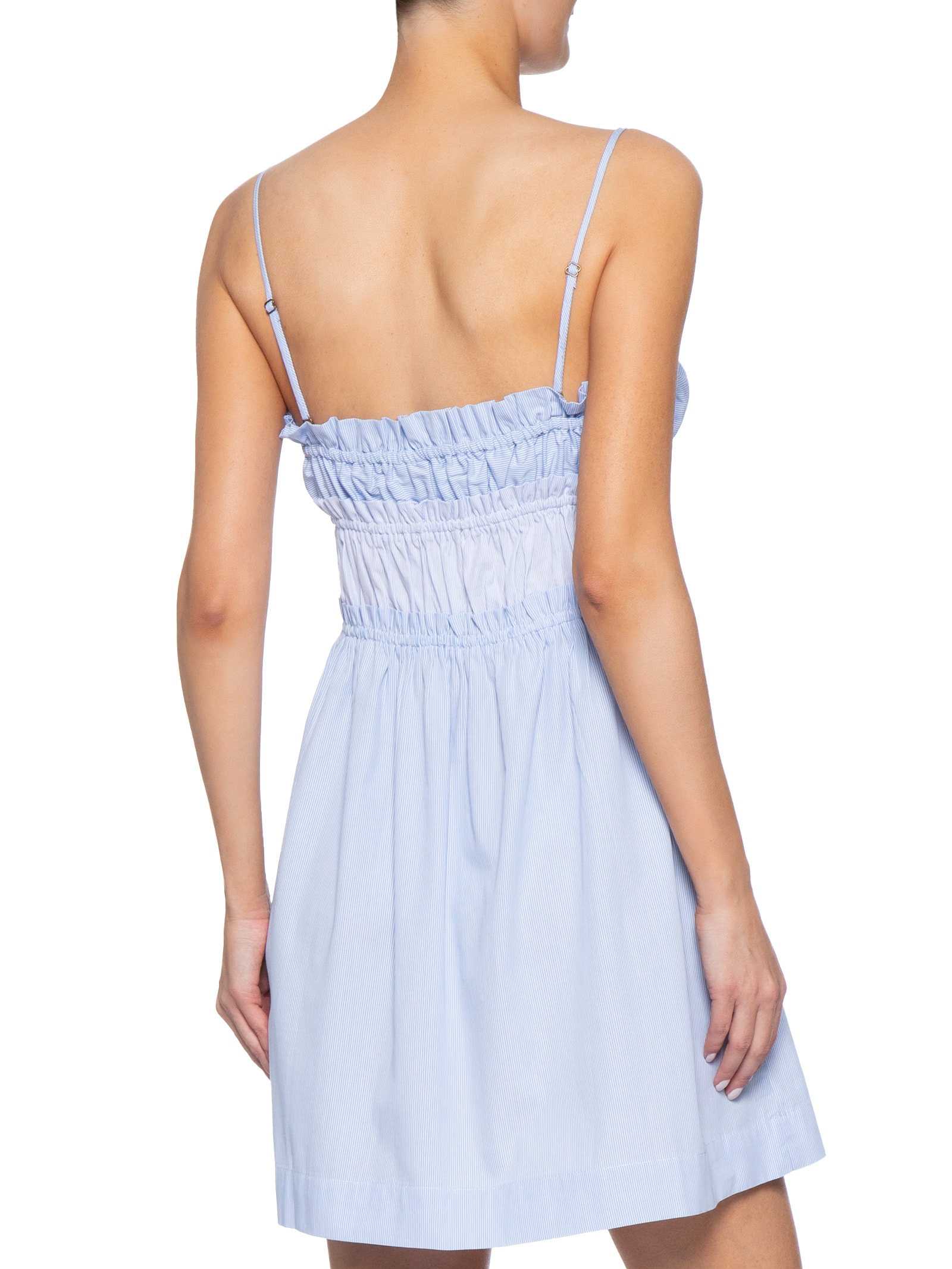 Vestido Amarração Listras Azul Farm