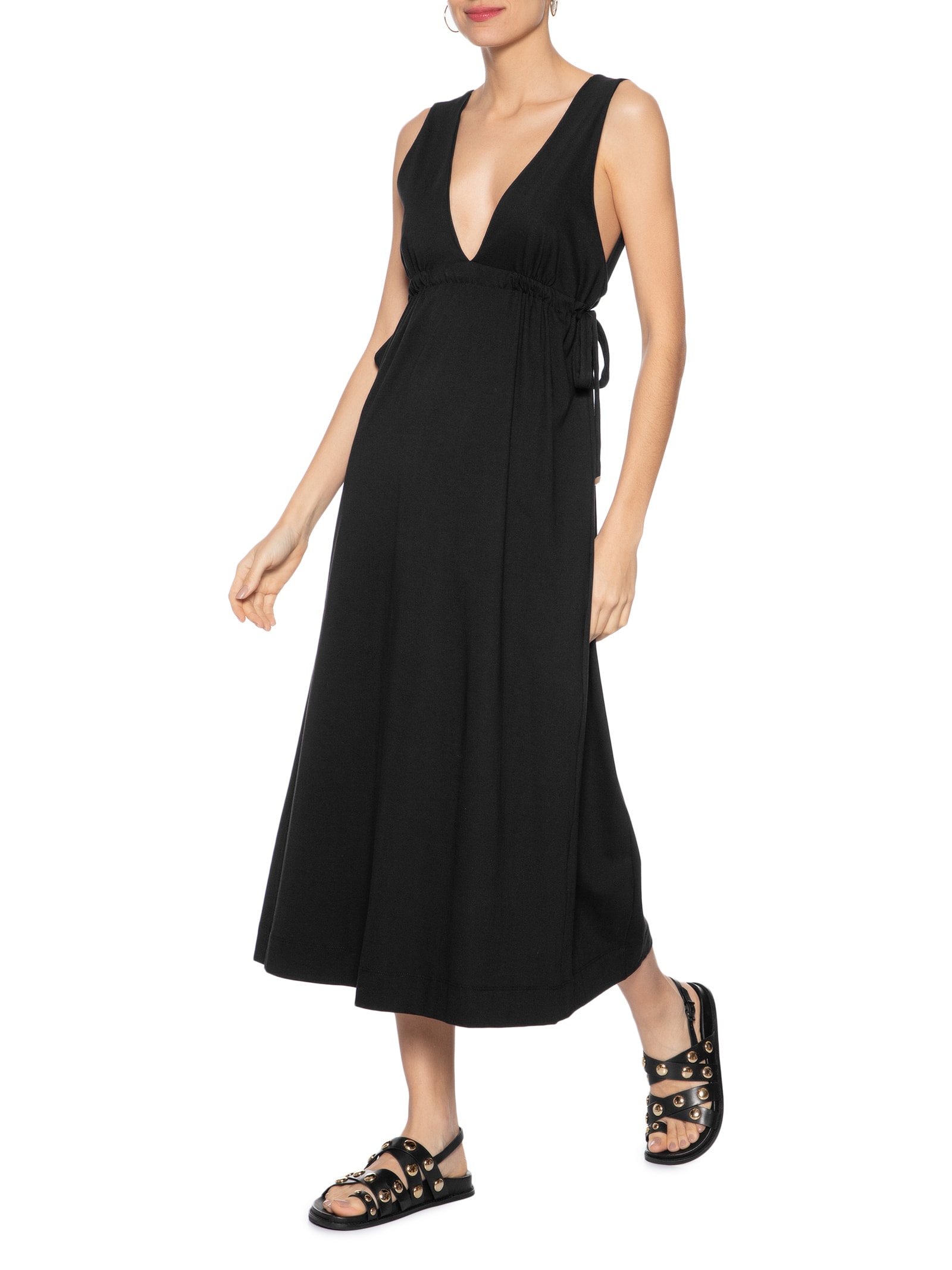 Vestido Amarração Preto Animale