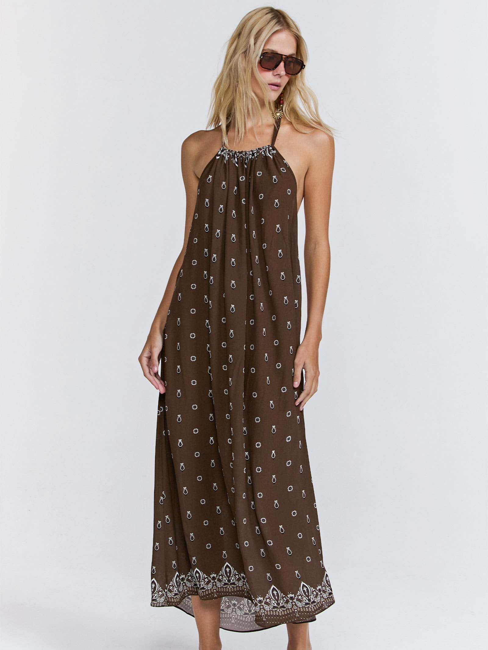 Vestido Andrea Marrom Triya