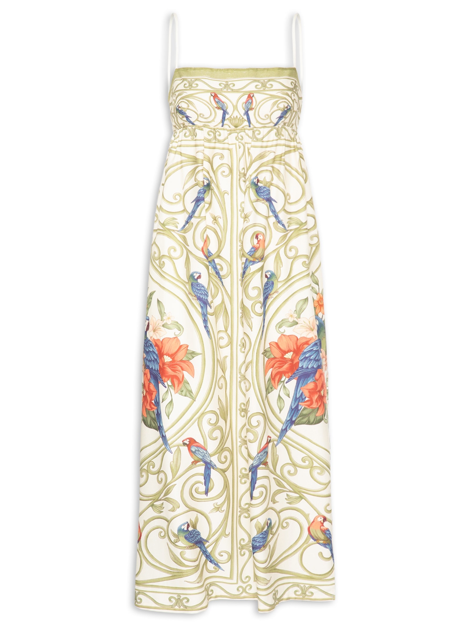 Vestido Arabesco Tropical – Bege Farm