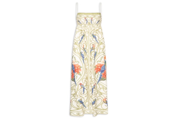 Vestido Arabesco Tropical – Bege