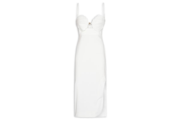 Vestido Artesanal Concha 3D - Branco
