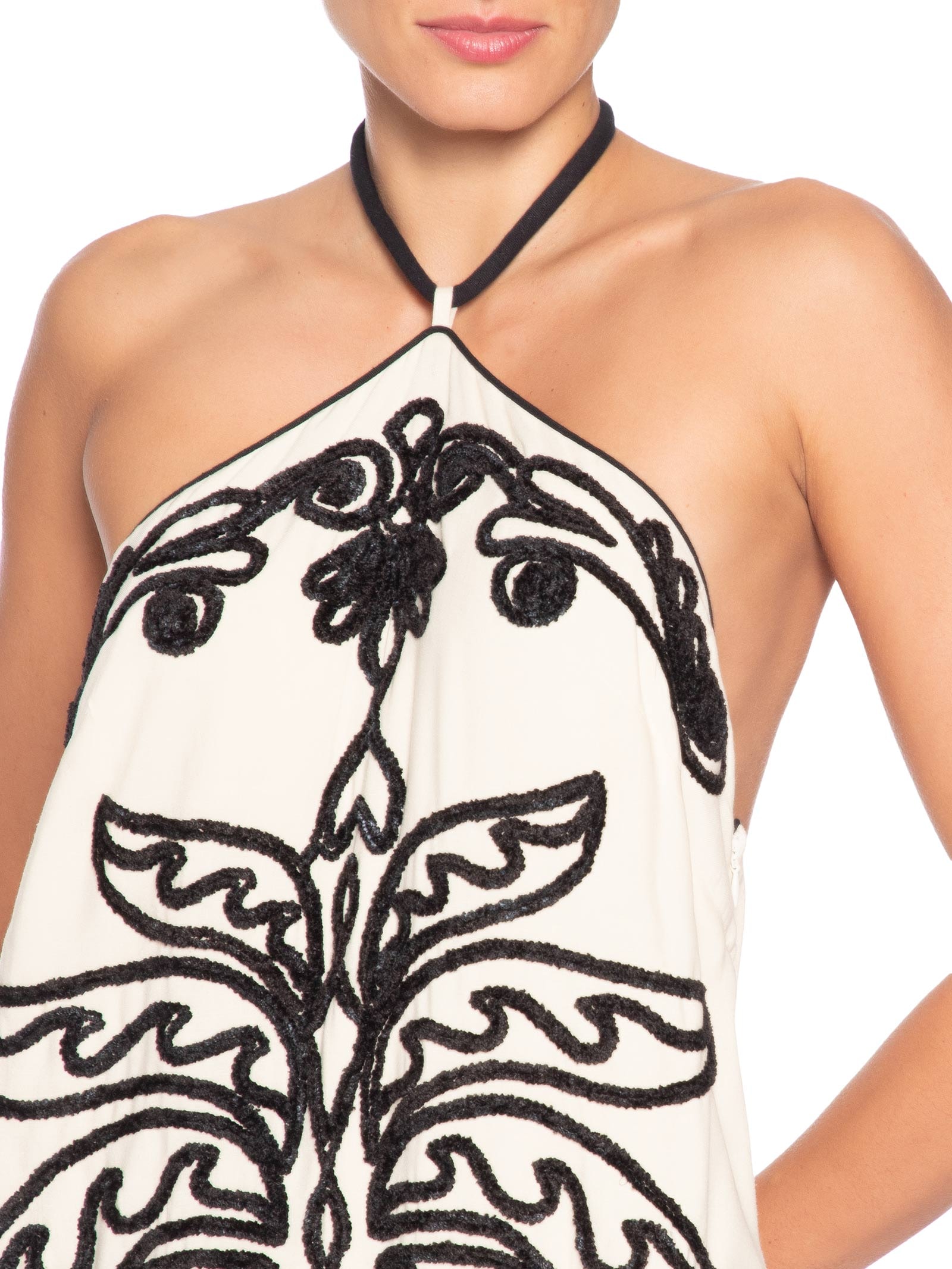 Vestido Artesanal Corneli Esplendor Bege Farm