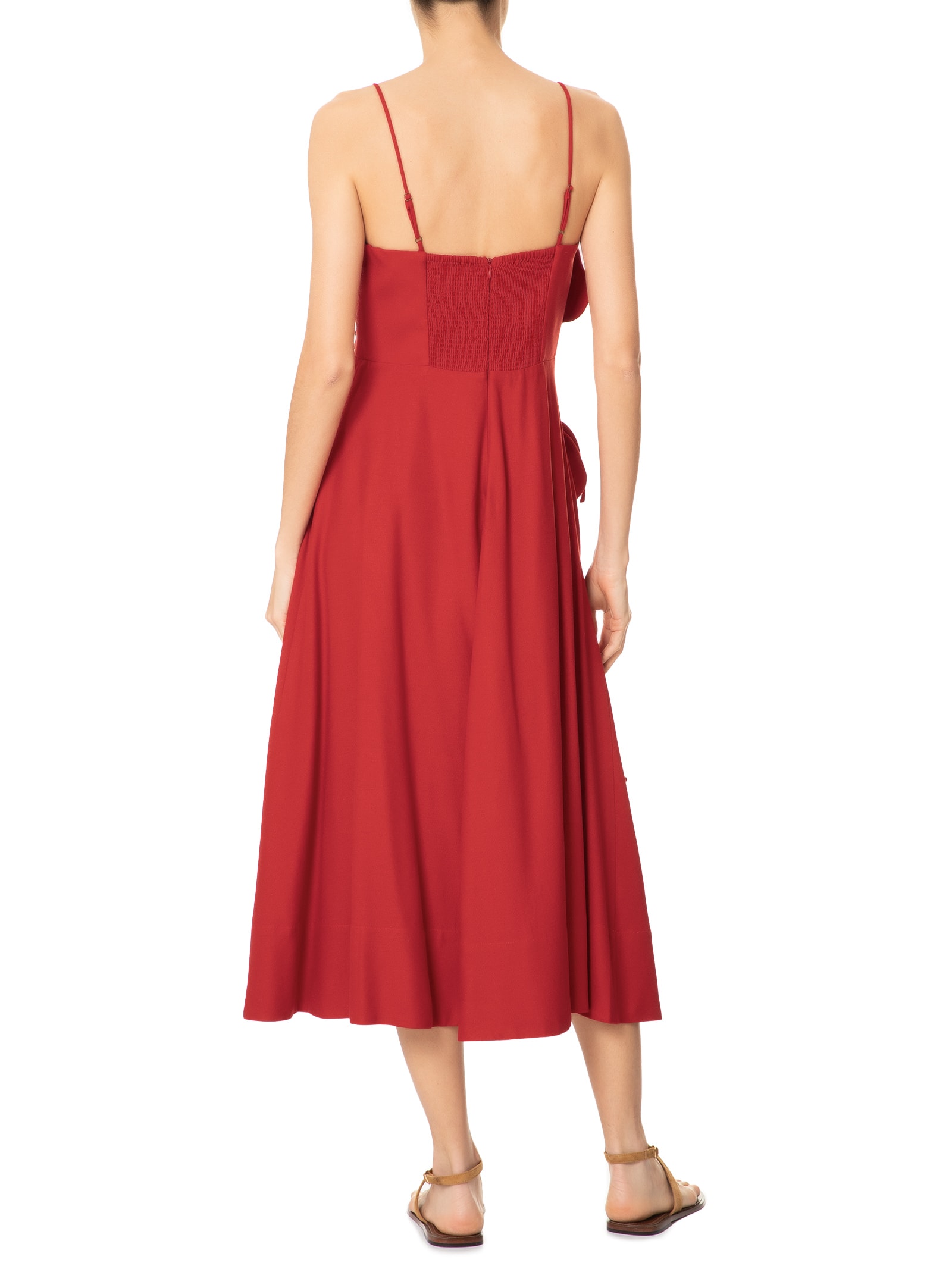 Vestido Artesanal Flor Gabrielle Vermelho Farm