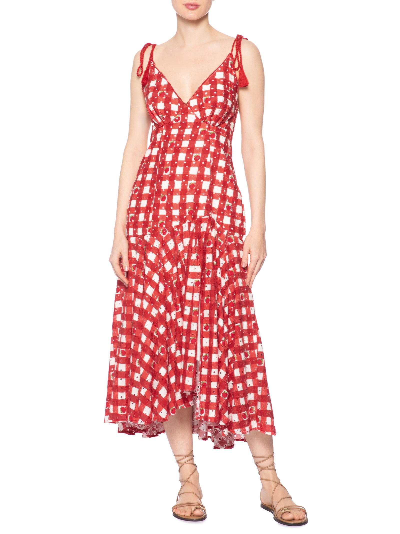 Vestido Artesanal Frutinhas Vermelho Farm