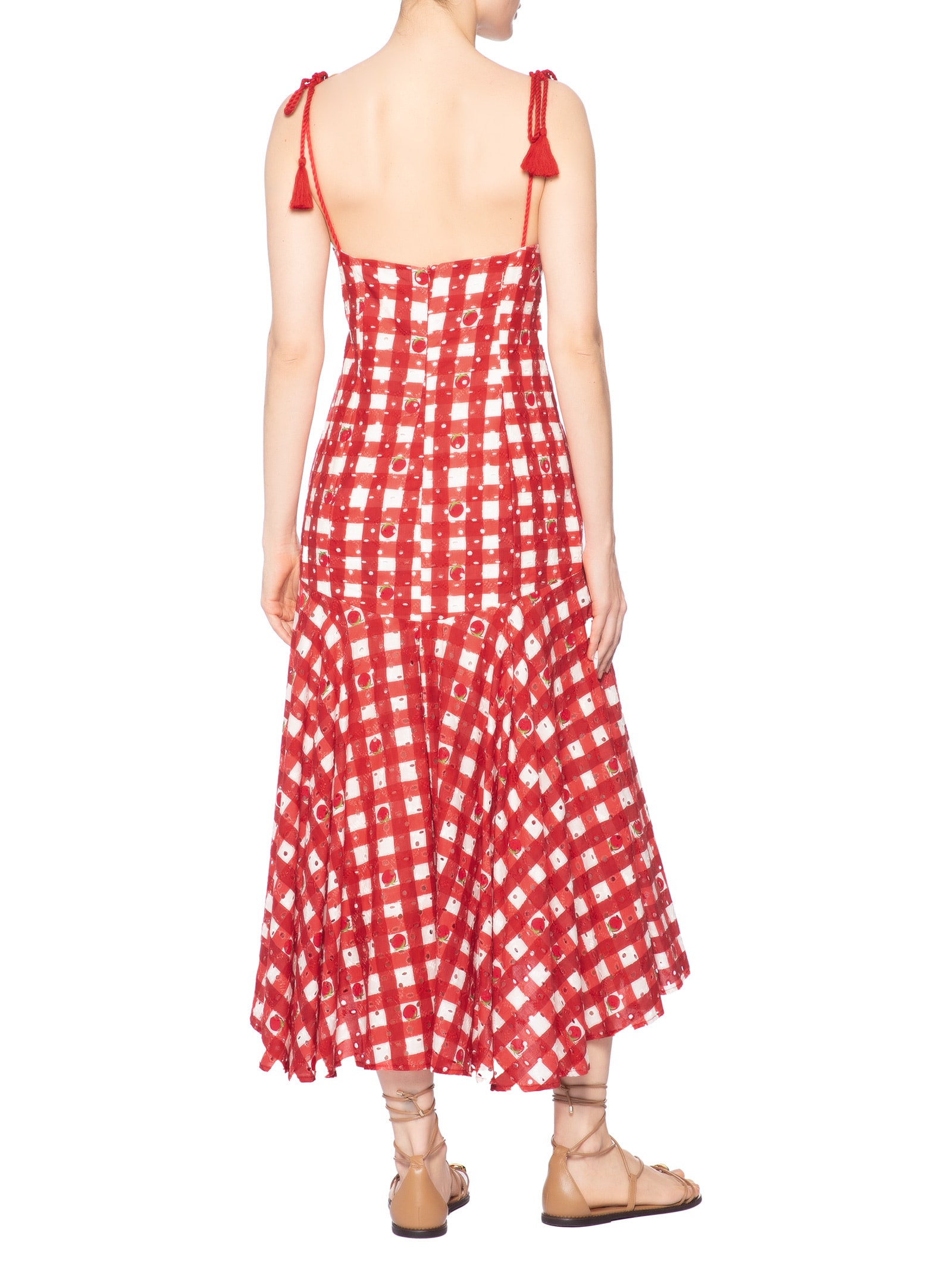 Vestido Artesanal Frutinhas Vermelho Farm
