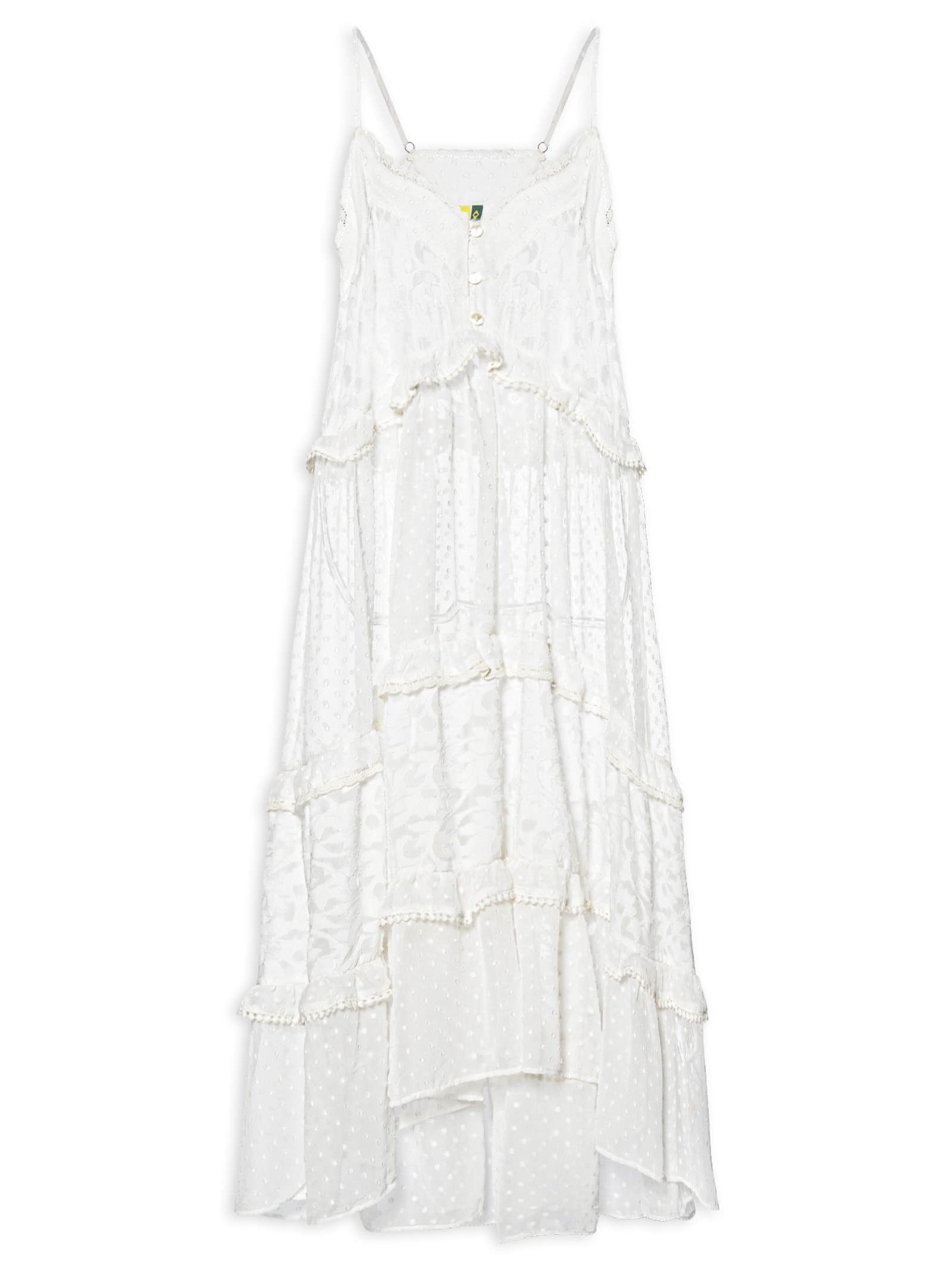 Vestido Artesanal Patch Romântico Branco Farm