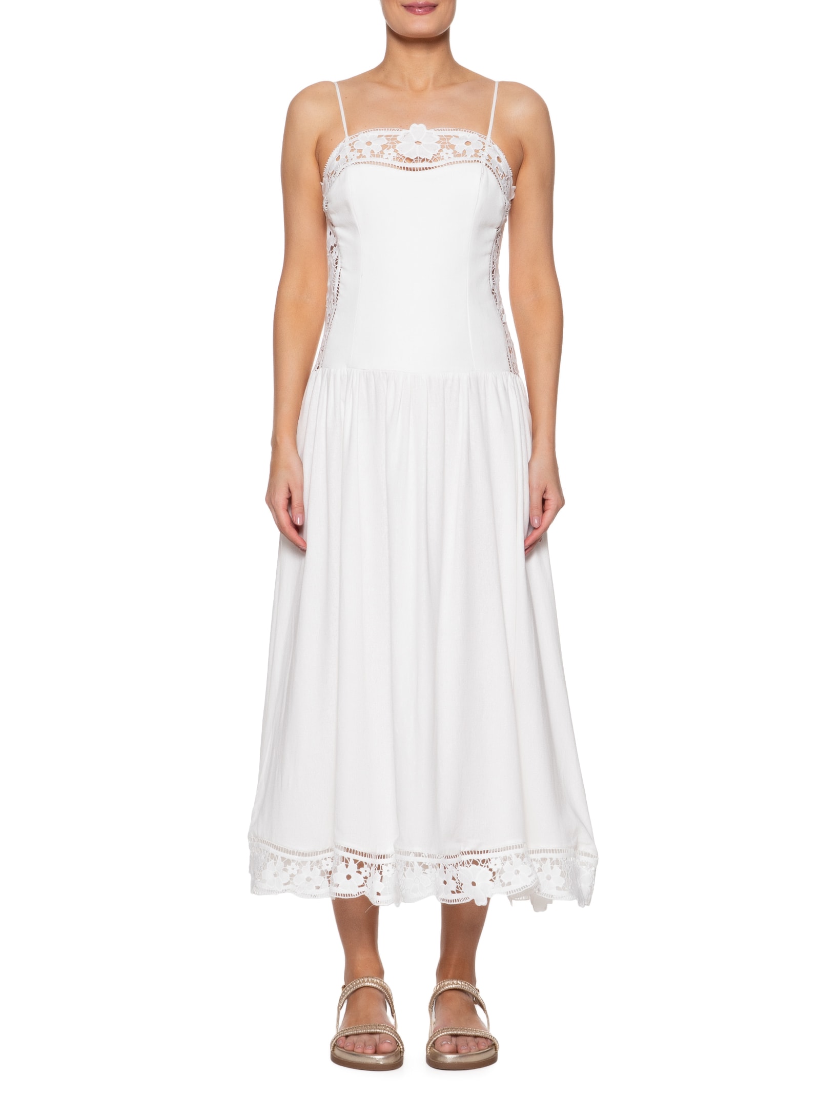 Vestido Artesanal Richelieu Deliro Tropi Branco Farm