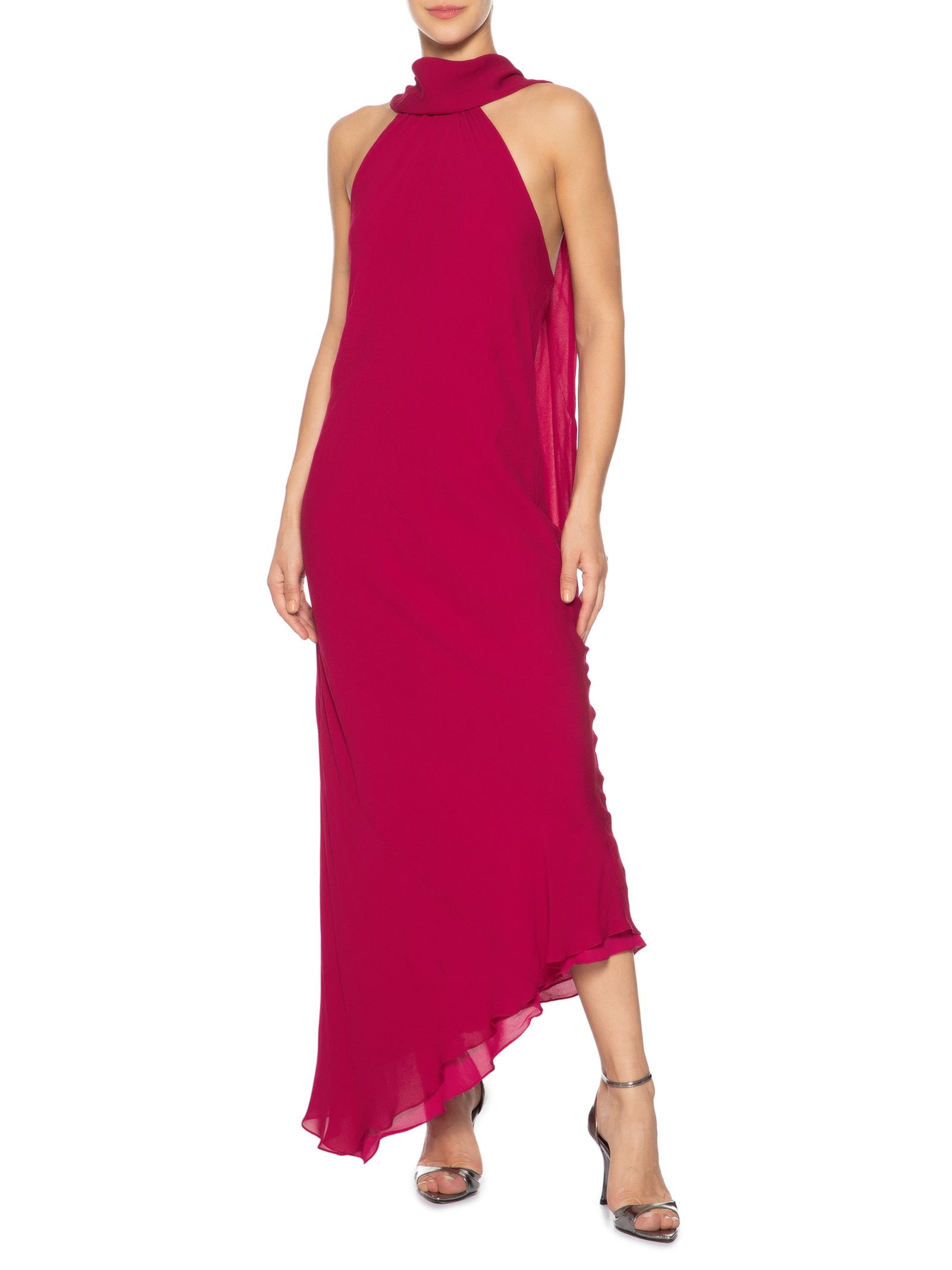 Vestido Assimétrico Calda Vermelho Animale