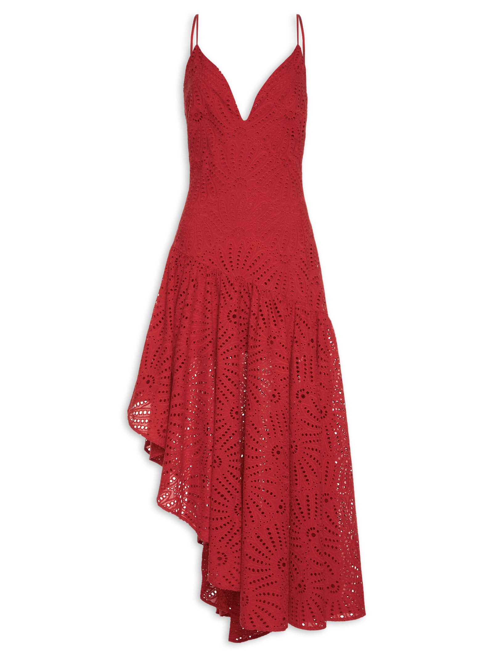 Vestido Assimétrico Laise Banana Vermelho Farm