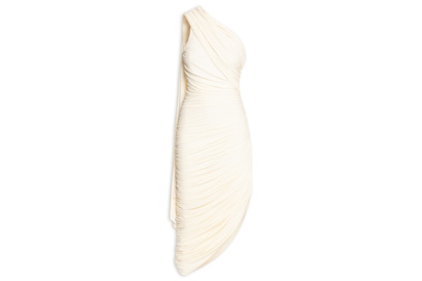 Vestido Assimétrico Ombro Único - Off White