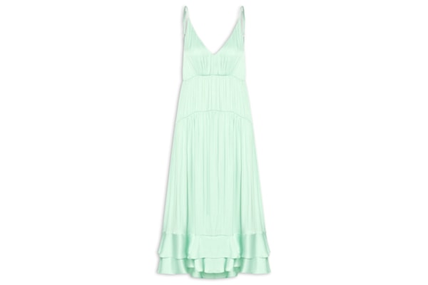 Vestido Babados Barra - Azul