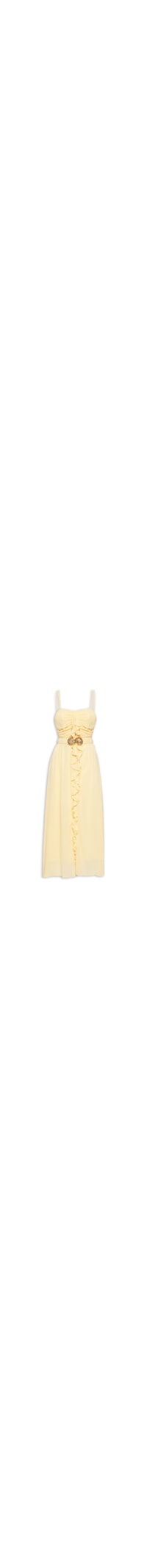 Vestido Babados Golden - Amarelo