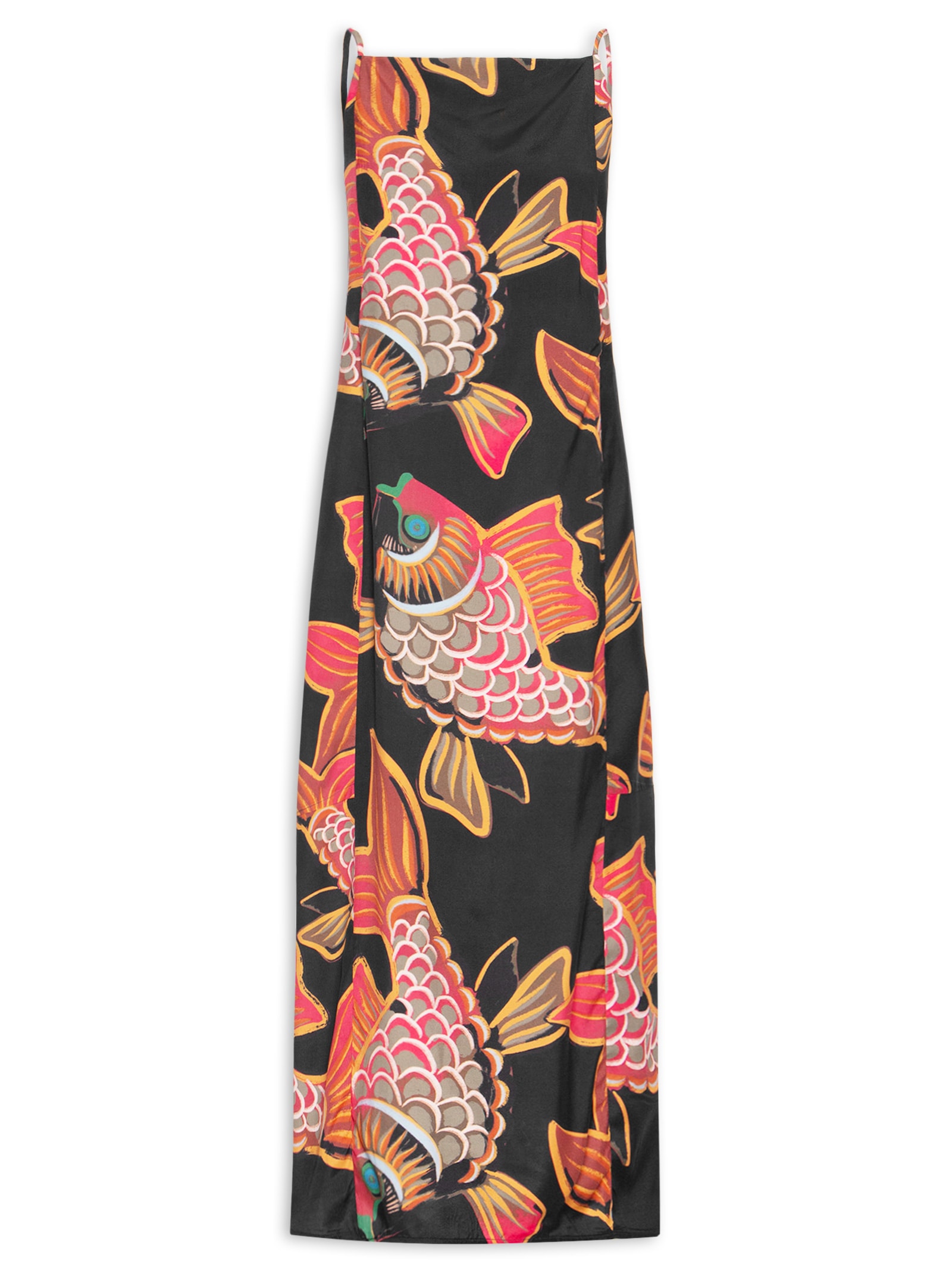 Vestido Balloon Peixe Deep Preto Osklen