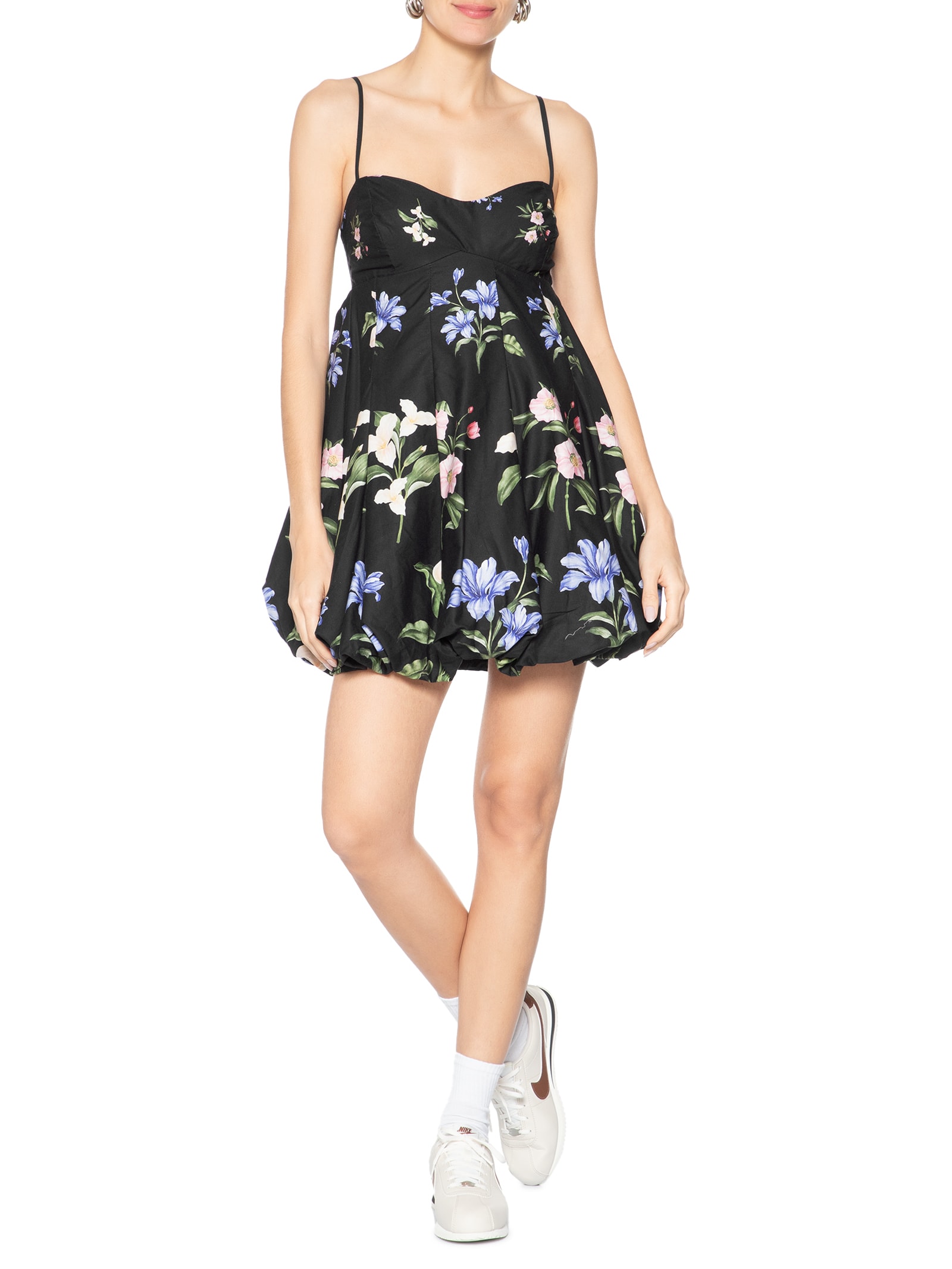 Vestido Balonê Água De Flor Preto Farm