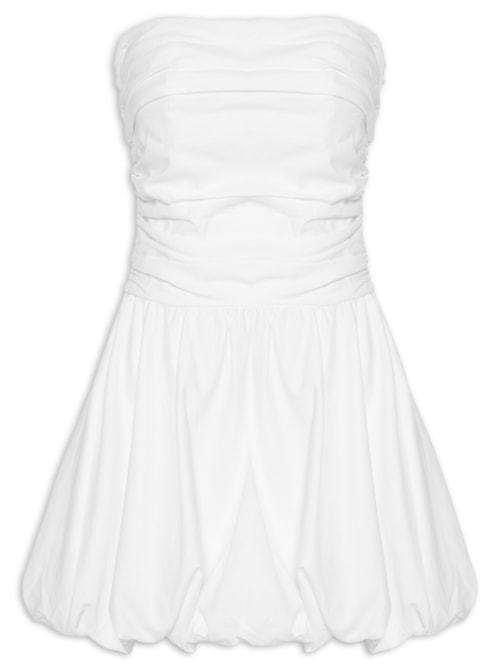 Vestido Balonê Curto – Branco