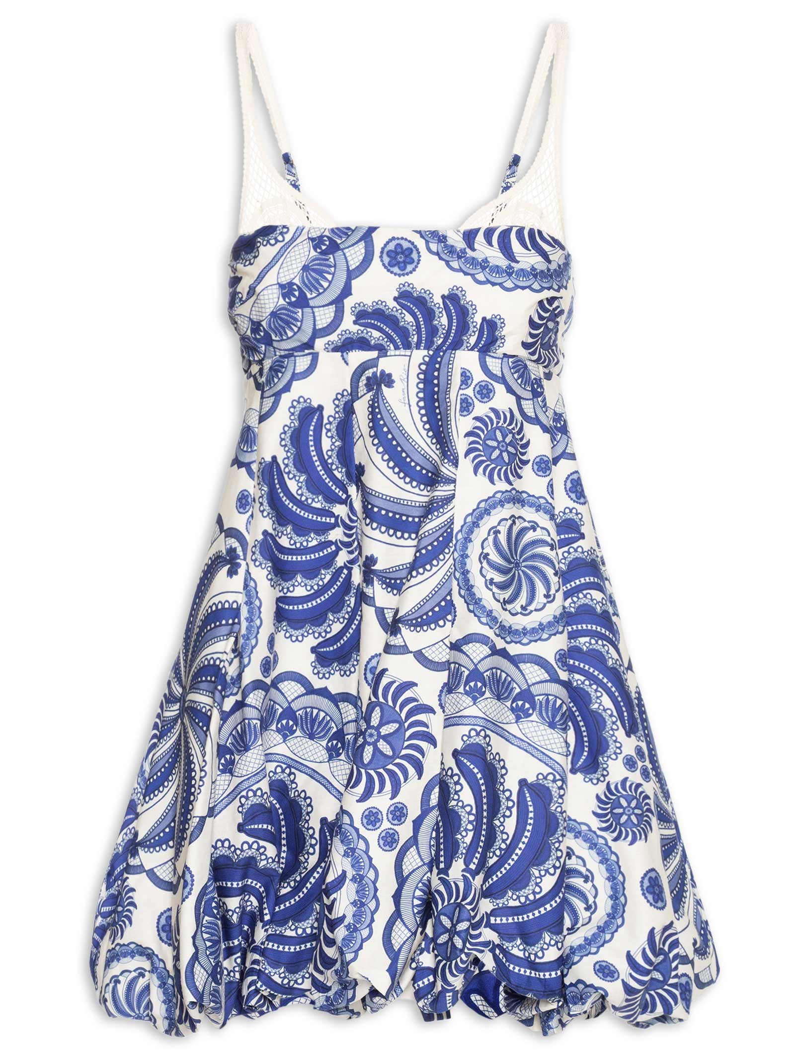 Vestido Balone Delicadeza De Banana Azul Farm