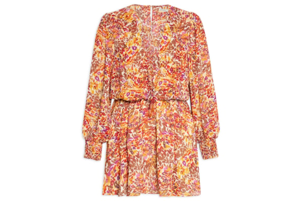 Vestido Balonê Estampa Instinto Cerâmica - Laranja