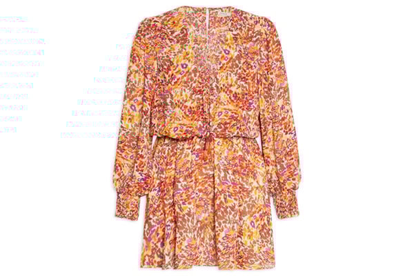 Vestido Balonê Estampa Instinto Cerâmica - Laranja