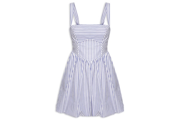 Vestido Balonê Listra Parnaioca - Azul