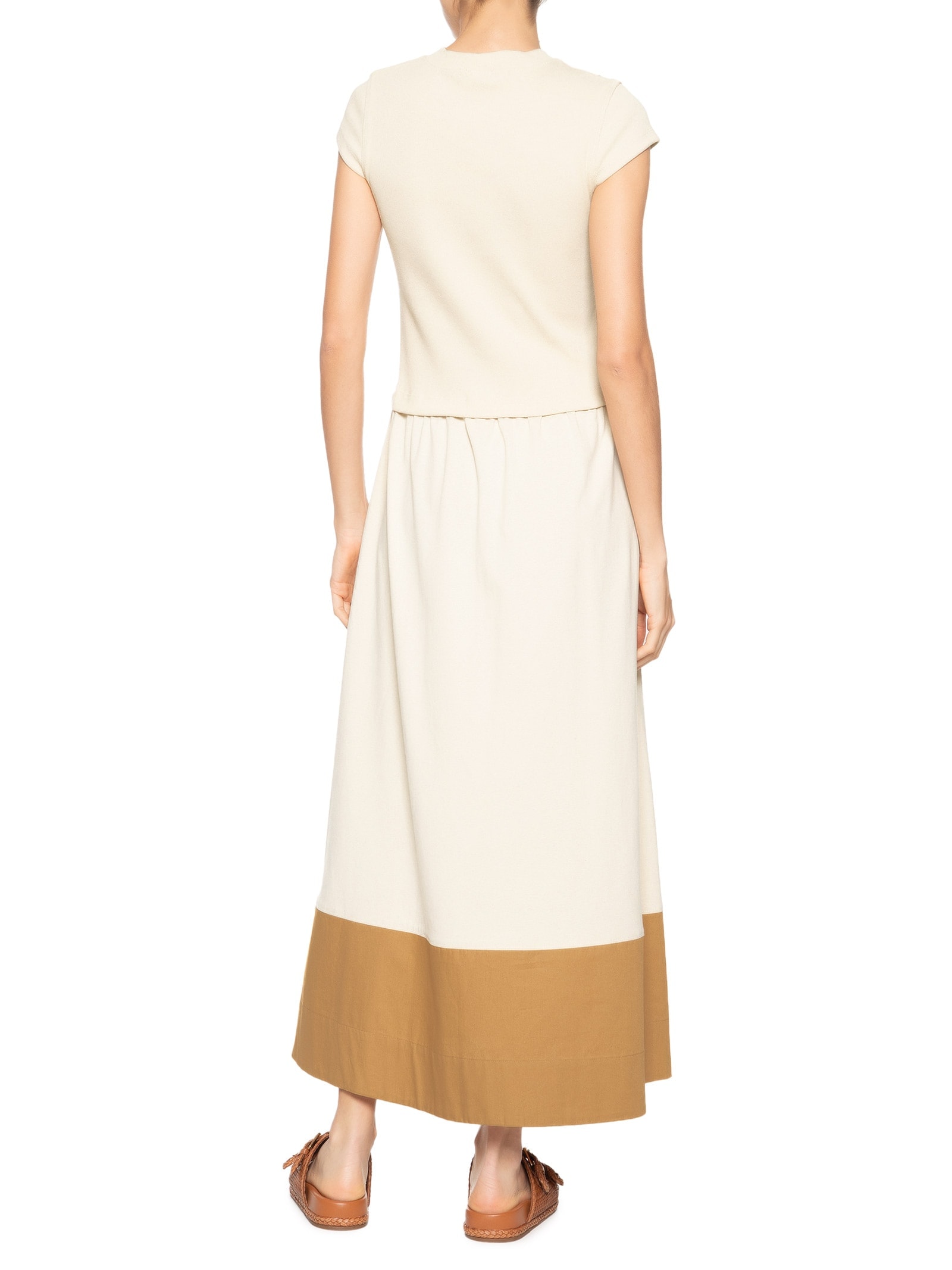 Vestido Barra Bordado Bege Dress To