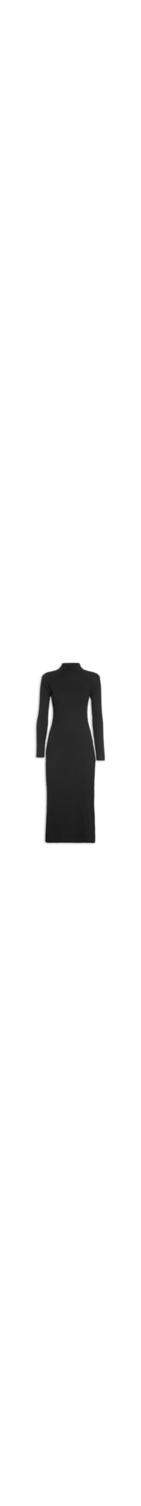 Vestido Basic Canelado - Preto