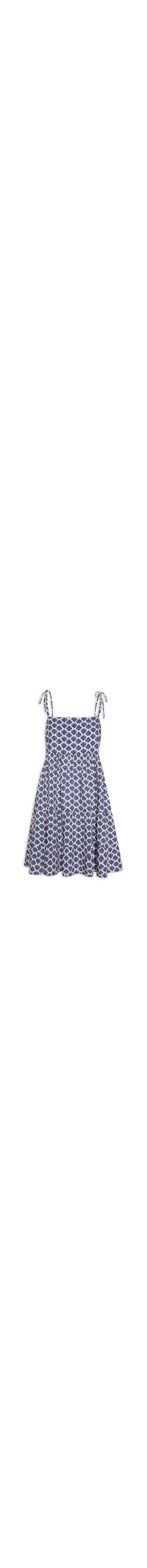 Vestido Bata Estampa Conchas - Azul