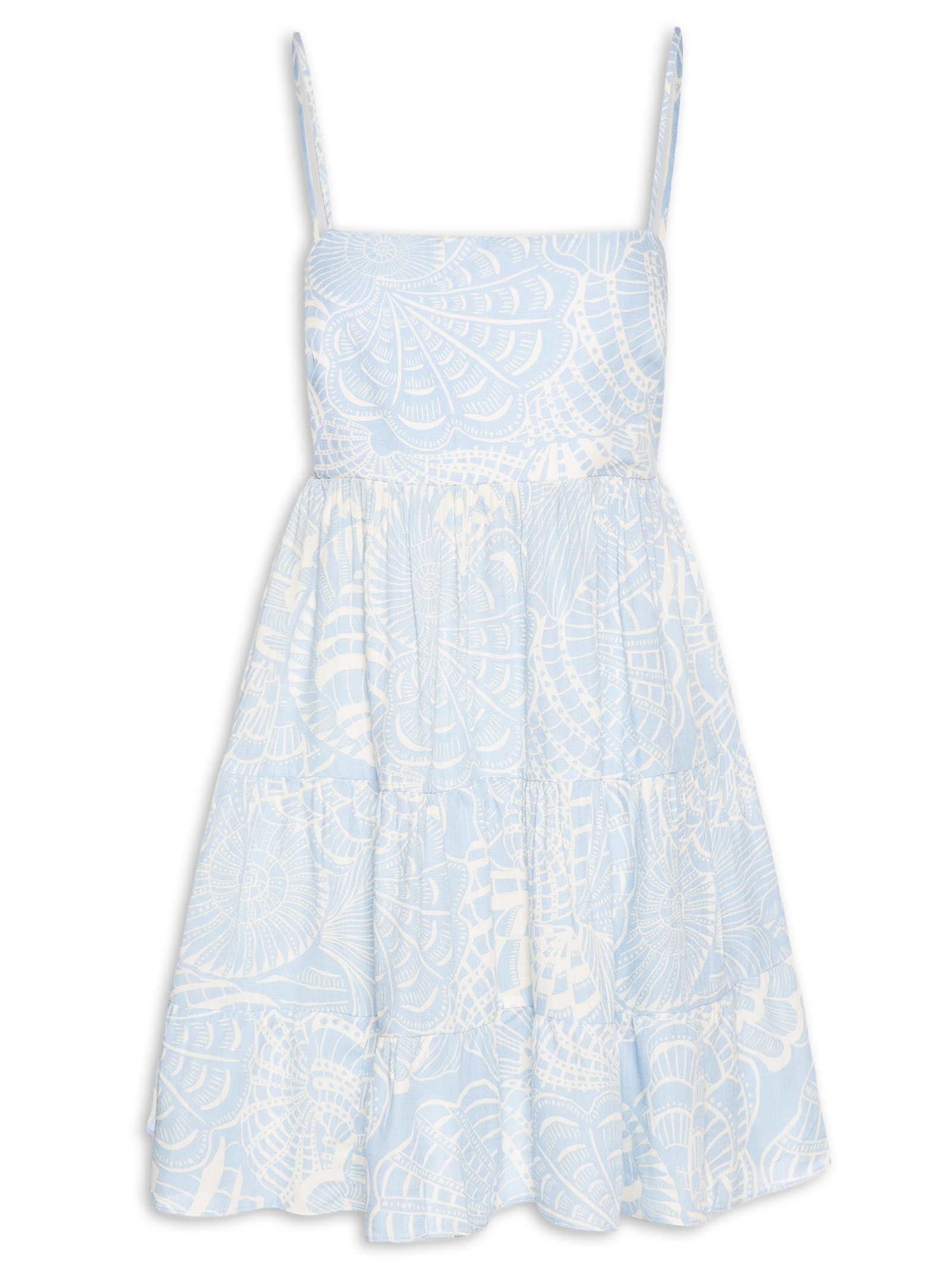 Vestido Bata Estampa Cristalina Azul Dress To