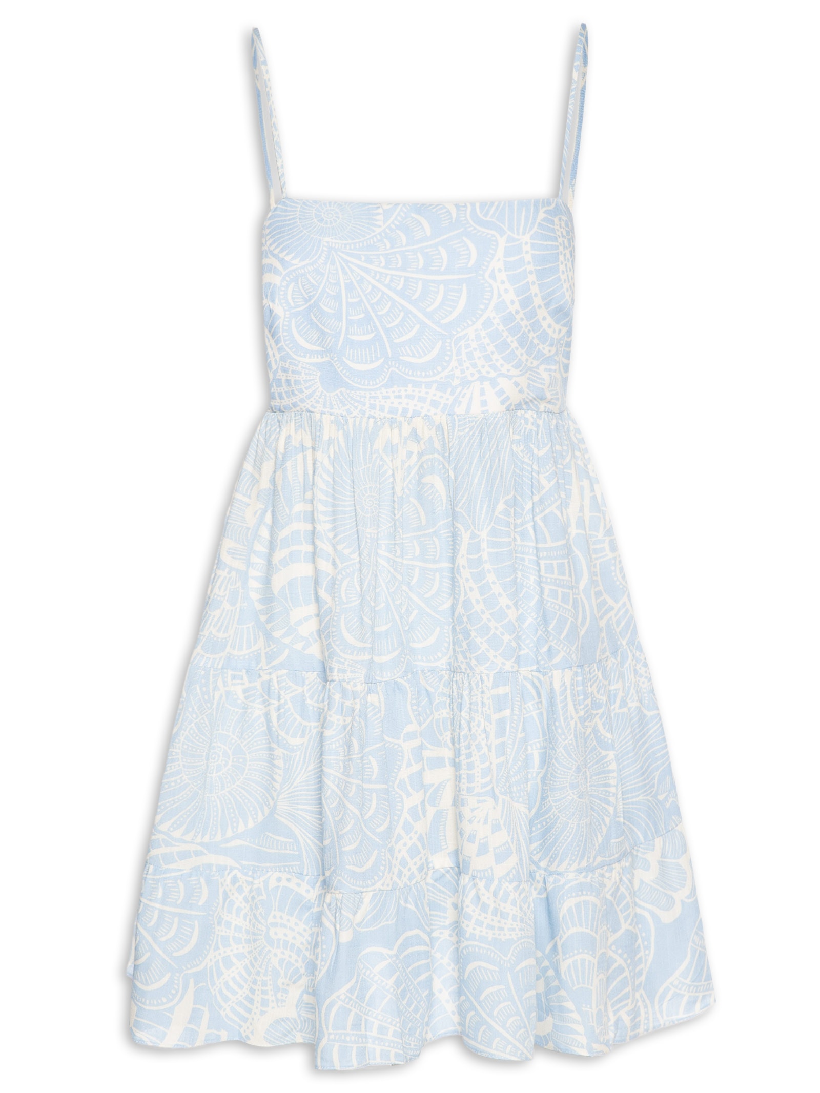 Vestido Bata Estampa Cristalina Azul Dress To