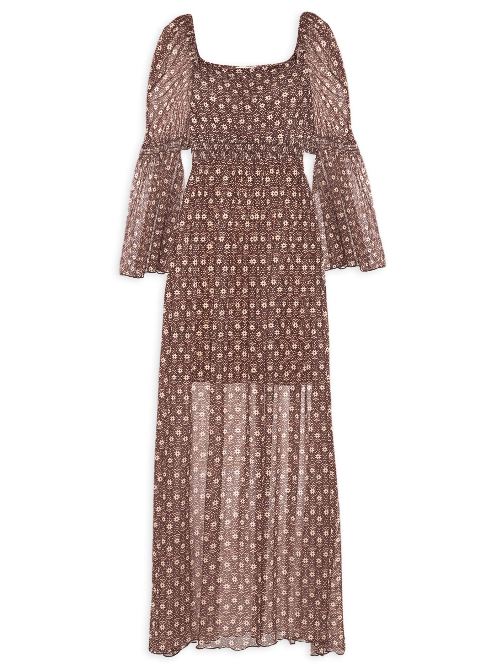 Vestido Bata Estampa Essência Marrom Dress To