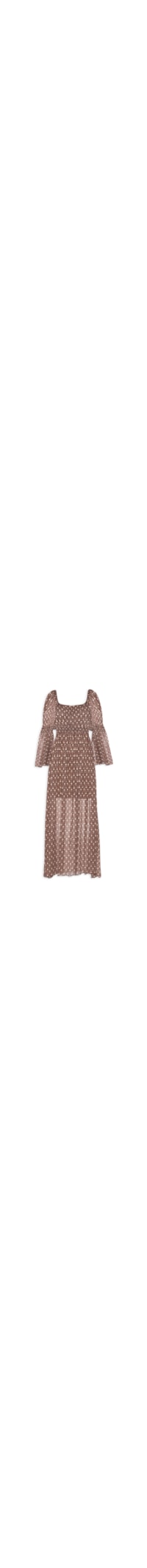 Vestido Bata Estampa Essência - Marrom