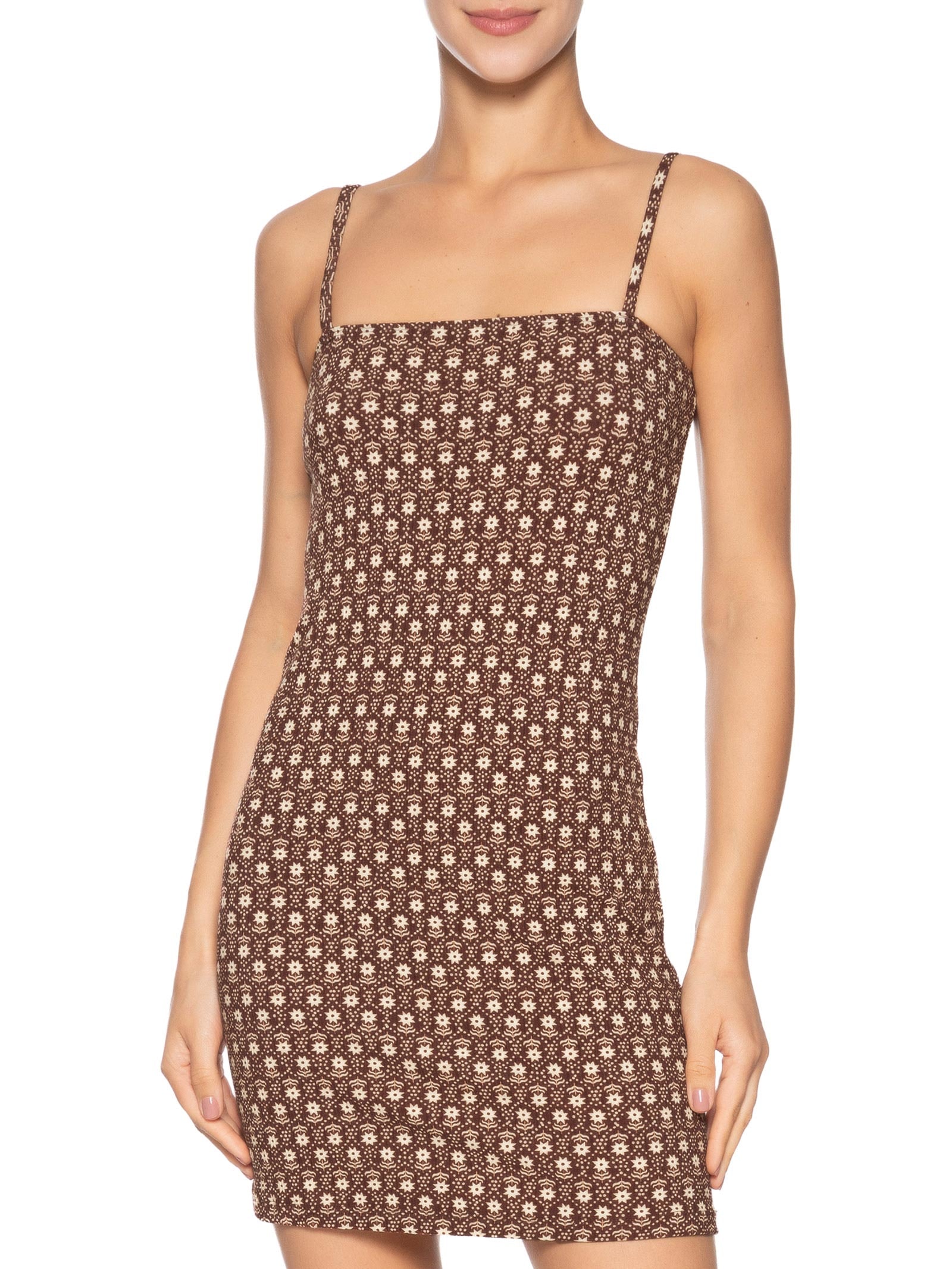 Vestido Bata Estampa Essência Marrom Dress To
