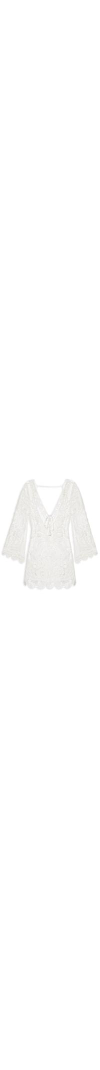 Vestido Bata Tela Palmas - Branco