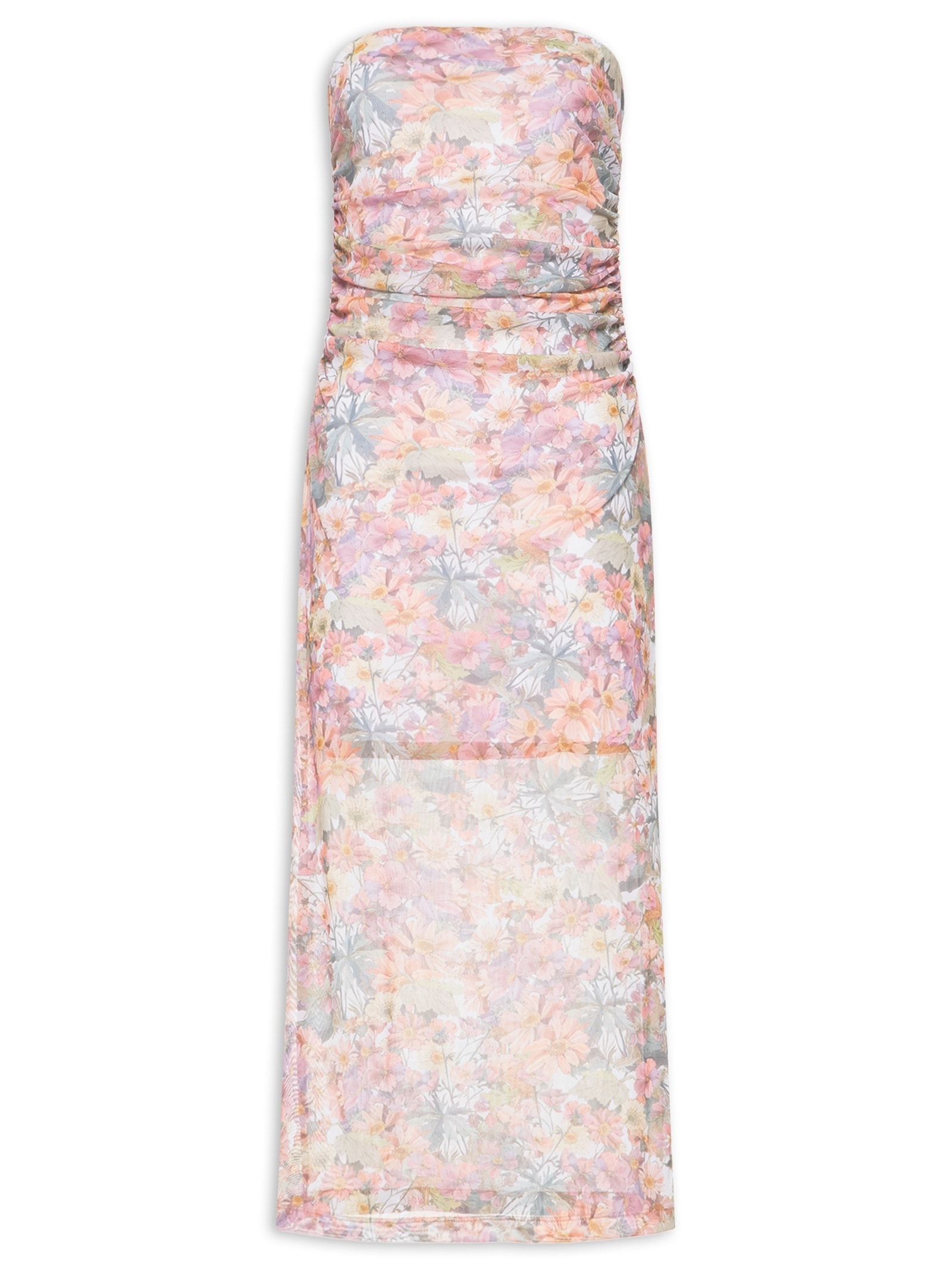Vestido Beachwear Floral Rosa Mktbeach