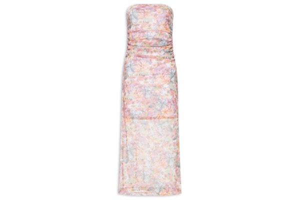 Vestido Beachwear Floral - Rosa
