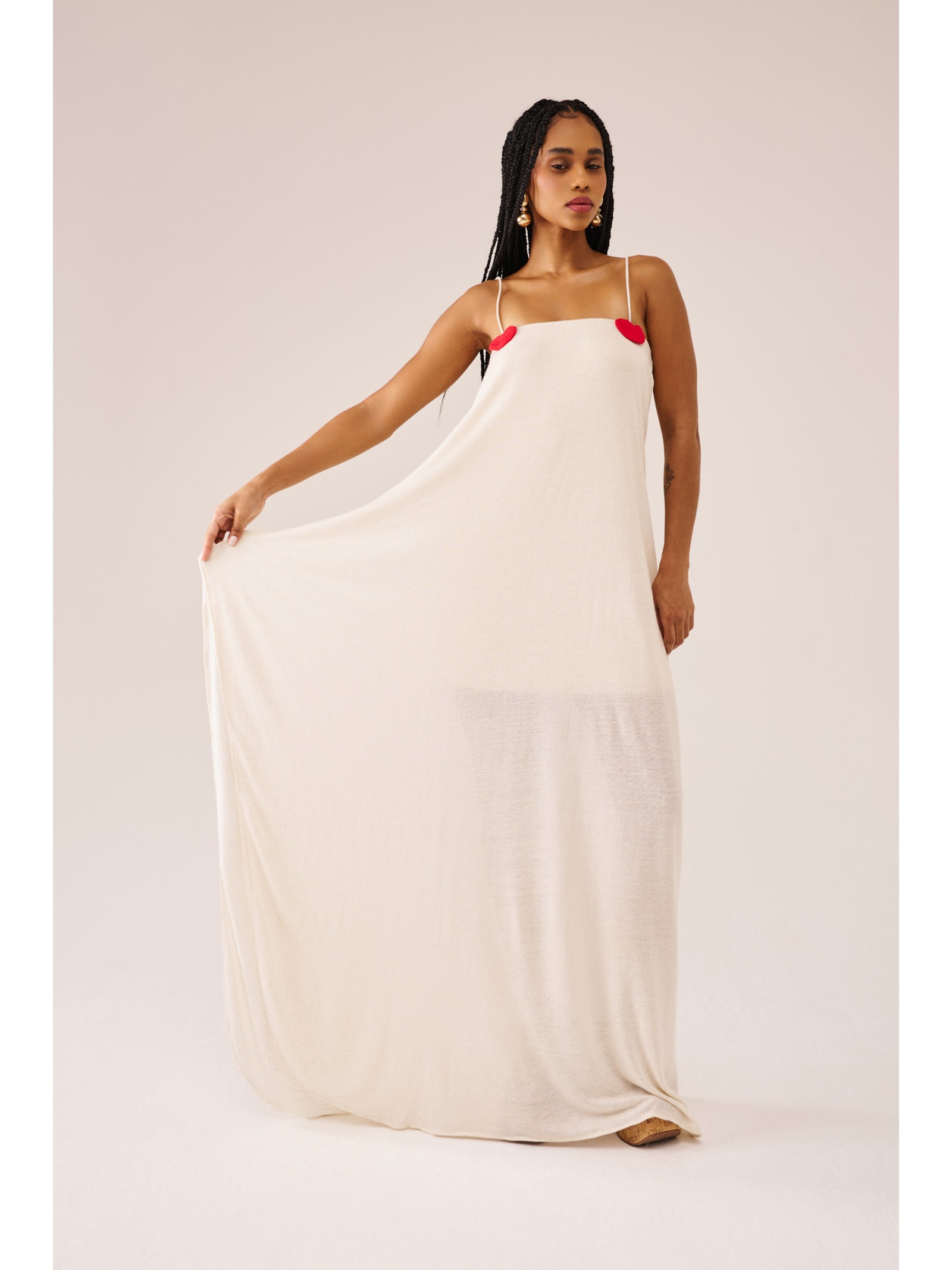 Vestido Beijinhos Natural Suntime